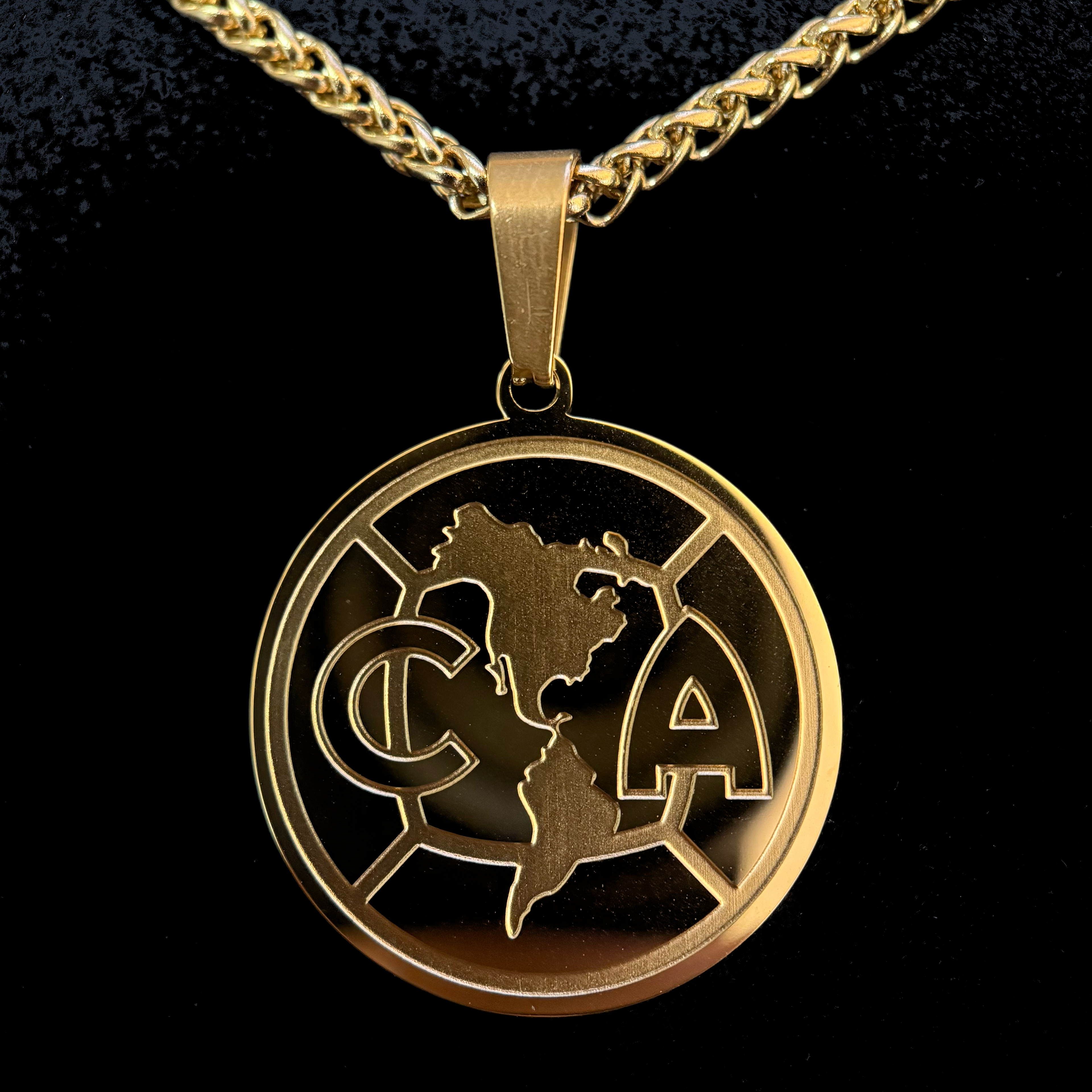 Club America 18K Gold Plated Stainless Steel Necklace