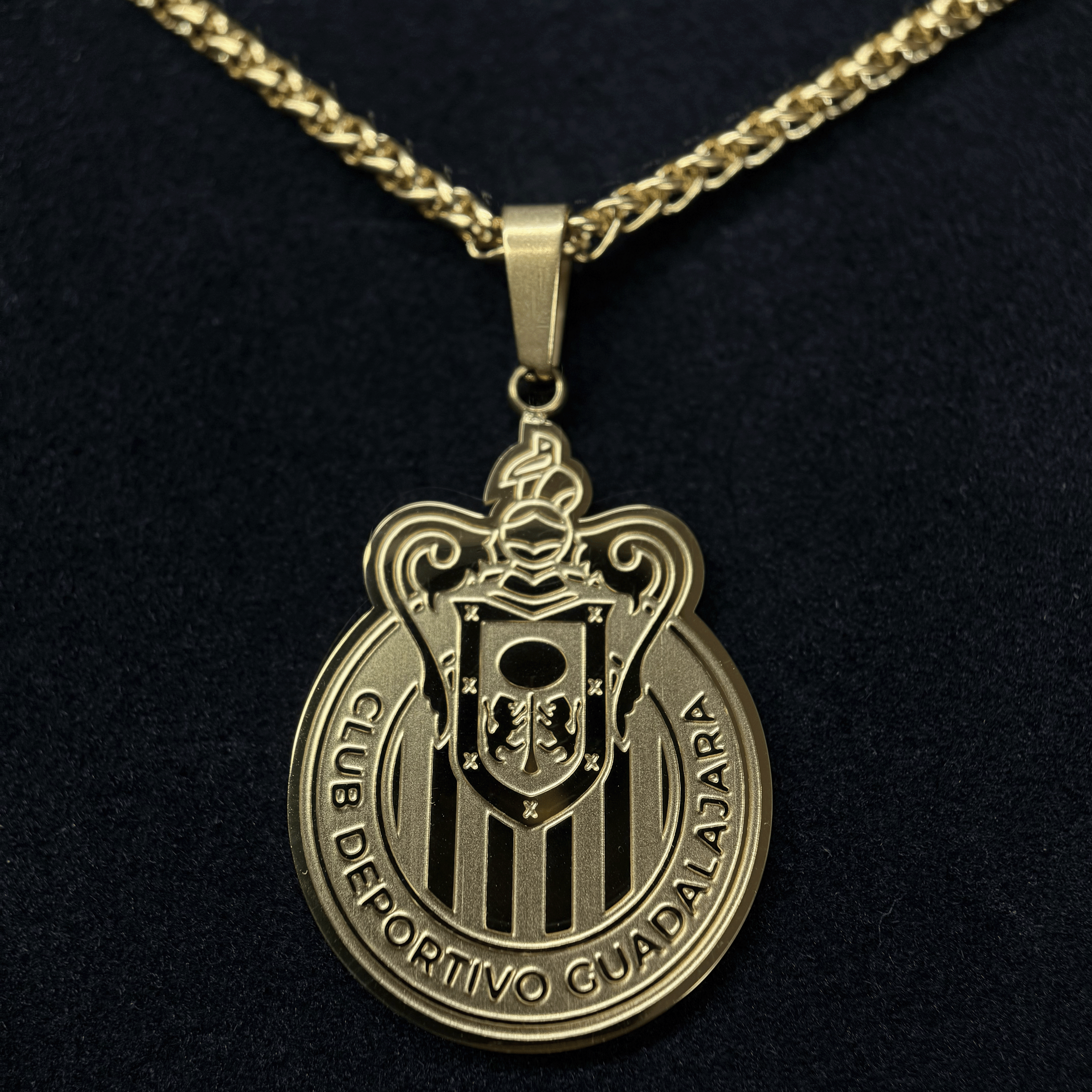 Chivas Guadalajara 18K Gold Plated Stainless Steel Necklace