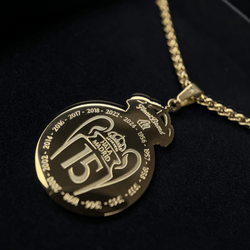 Real Madrid [2025] 18K Gold Plated Stainless Steel Necklace