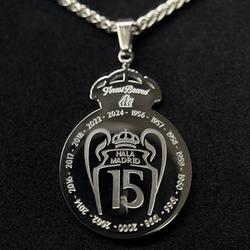 Real Madrid [2025] 18K Gold Plated Stainless Steel Necklace